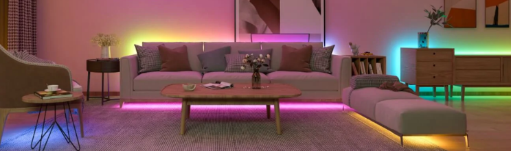 LED Lights In A Living Room